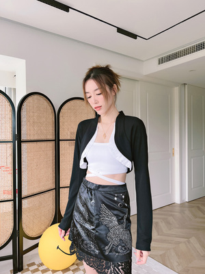 yeesin淑女高腰棉外套