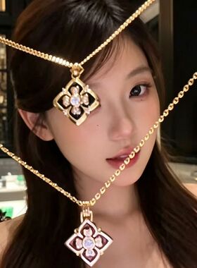 赵露思同款!宝相花项链女2026新款高级感轻奢小众锁骨链颈链配饰