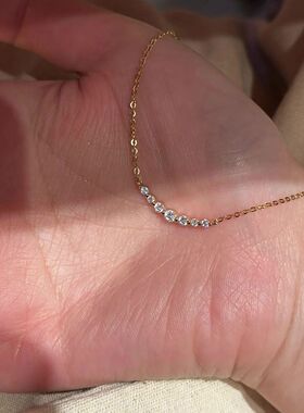 淡人chao爱~小众设计感金色项链女气质显瘦锁骨链细款小众颈链