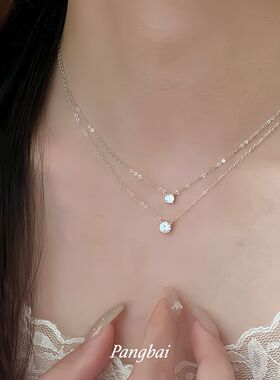 赵露思同款锆石星点项链ins轻奢小众高级锁骨链送女友生日礼物