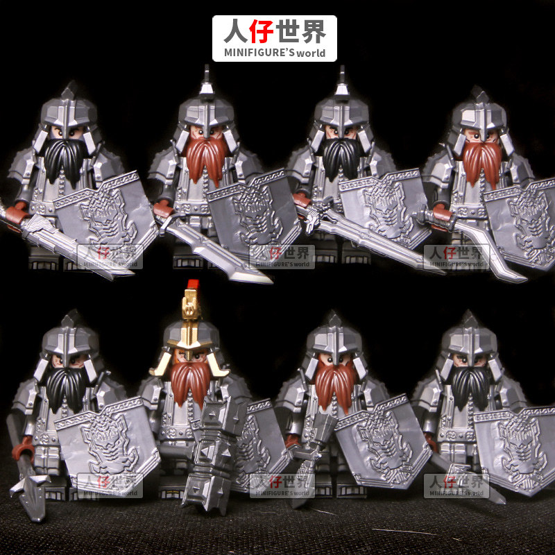 军事士兵魔戒小人偶玩具拼插积木