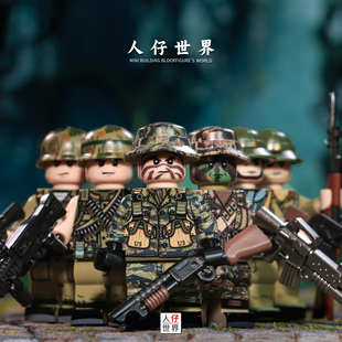 第三方越战越南士兵狙击手迷彩服美军海豹突击队军事战争积木人仔