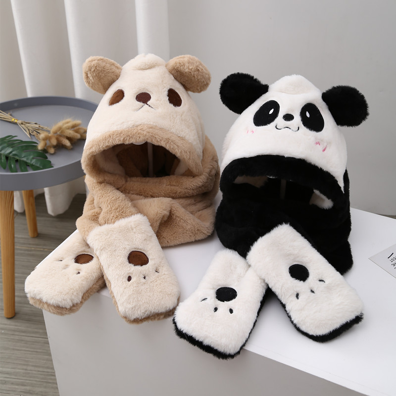 其他毛绒一体帽无檐可爱护耳帽子