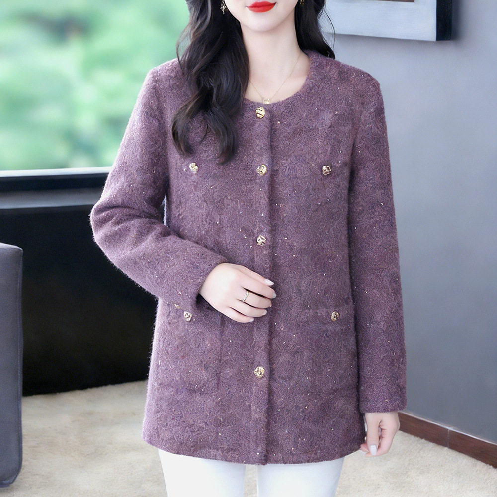 2025秋冬新款高档欧货毛呢小香风气质外套上衣夹棉保暖大码女装,女装/女士精品,常规大码外套,淘宝优惠券,粉丝福利购,淘宝优惠卷