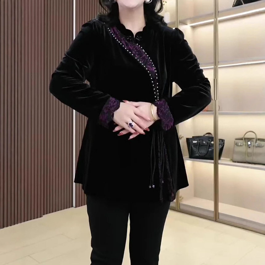 春季新款新中式盘扣重工手绣高档立领衬衫上衣气质大码胖妈妈女装,女装/女士精品,衬衫,淘宝优惠券,粉丝福利购,淘宝优惠卷