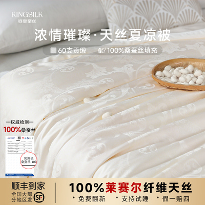 钱皇100%桑蚕丝夏凉被