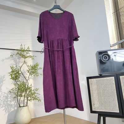 【老板娘美林&超薄超软的软云纱】长108.5 夏季香云纱连衣裙WQ589