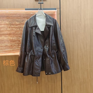 新款 老板娘美林 长70 皮质娇嫩勿烫 皮衣2606 慵懒骑士