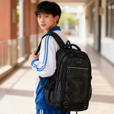 爱迪生高中生护脊反光双肩背包