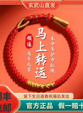 2026本命年马年转运红绳手链红色手编织男女款手绳新年情人节礼物