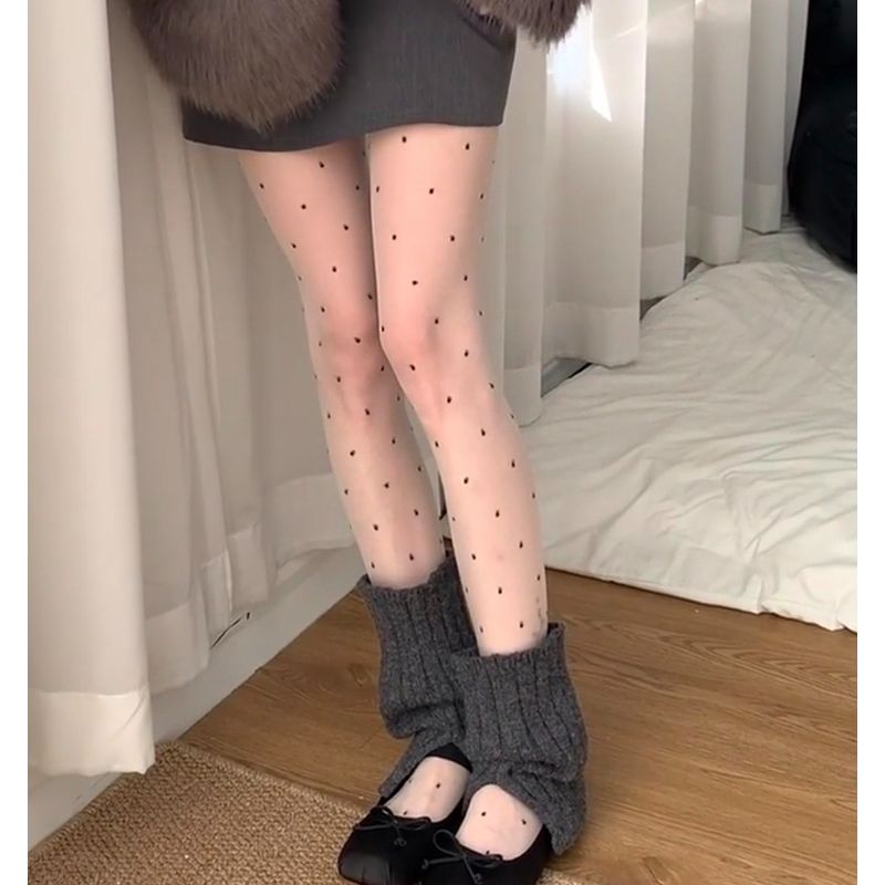波点黑丝袜女0d春季夏天超薄款防勾丝性感黑色光腿打底神器连裤袜
