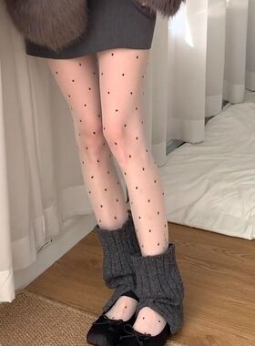 波点黑丝袜女0d春季夏天超薄款防勾丝性感黑色光腿打底神器连裤袜