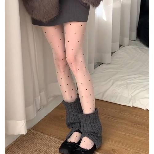 波点黑丝袜女0d春季夏天超薄款防勾丝性感黑色光腿打底神器连裤袜