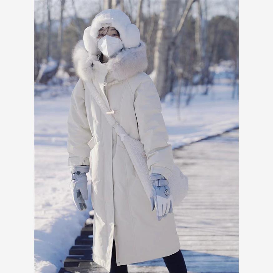 东北长白山加厚甜美羽绒服女冬季哈尔滨雪乡旅游户外防寒保暖装备