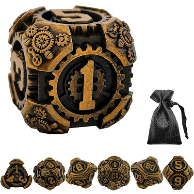 金属COC跑团骰子龙与地下城桌游