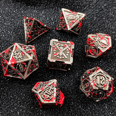 金属COC跑团骰子dnd克苏鲁桌游