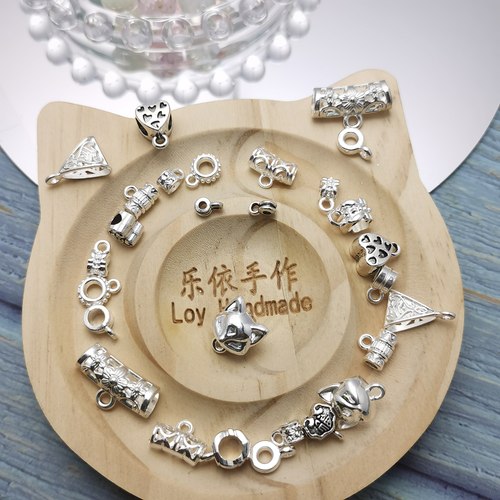 DIY镂空手工饰品配件材料银合金