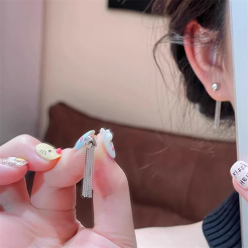 复古时尚气质瀑布流苏链条耳钉女2025新款轻奢高级感小众设计耳环,饰品/流行首饰/时尚饰品新,耳钉,淘宝优惠券,粉丝福利购,淘宝优惠卷