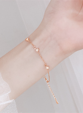 超仙气星星手链ins小众设计女电镀S925纯银闺蜜女款韩版简约个性