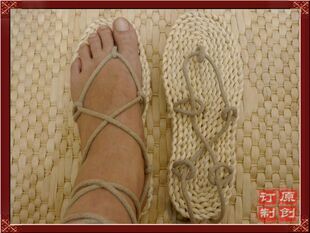 男士 百搭男鞋 时尚 亚麻草鞋 藤草鞋 天然低碳 手工草鞋 9902 原创