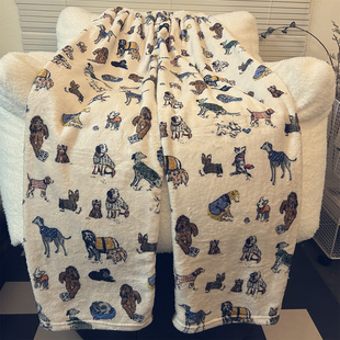 高个子加长170睡裤女175秋冬季珊瑚绒可爱180阔腿小狗居家遛弯裤