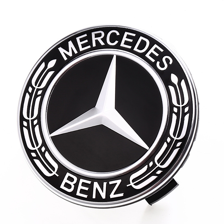 奔驰轮毂盖车标c200 e260l e300l s350 glk300ml改装轮胎中心标志
