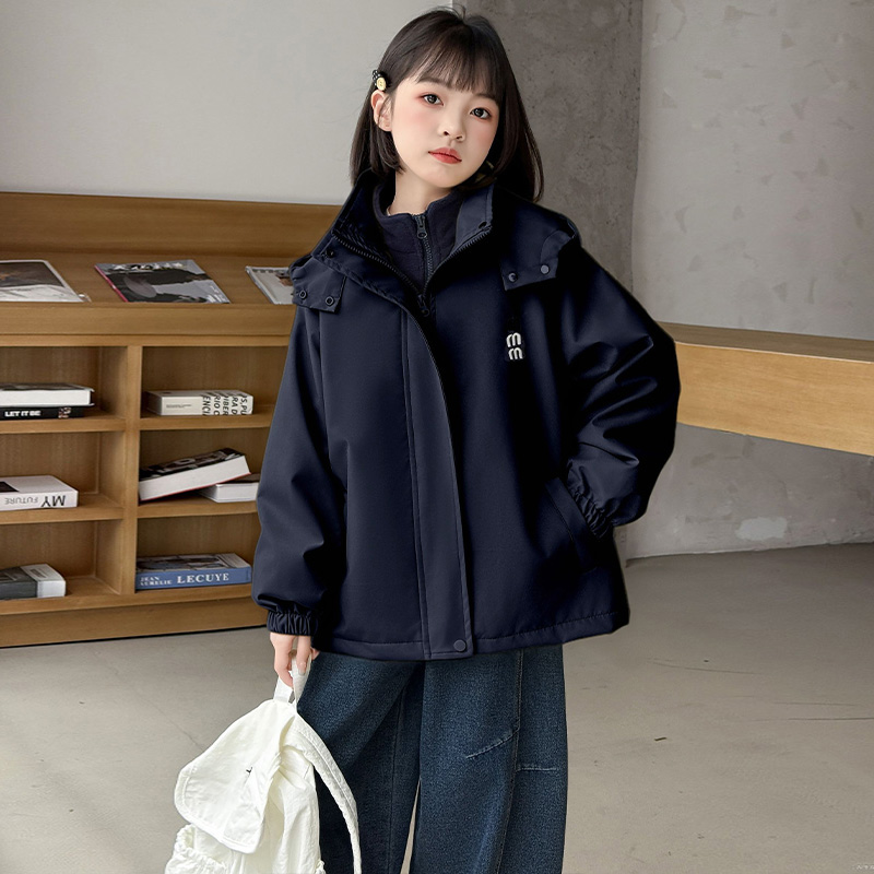 女童可拆卸冲锋衣三合一秋冬装潮