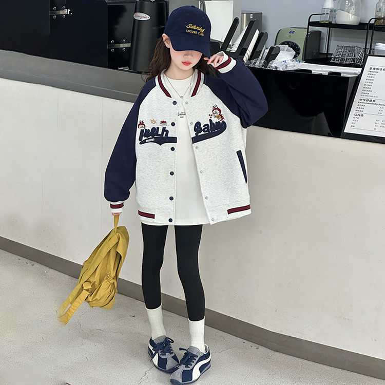 女童棒球服外套春装夹克休闲圆领上衣2026新款中大童洋气时尚童装,童装/婴儿装/亲子装,普通外套,淘宝优惠券,粉丝福利购,淘宝优惠卷