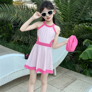 中大童游泳裙夏装 女童泳衣夏季 2026新款 备专业训练泳装 连体游泳装