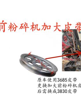 沃得锐龙收割机配件 前粉碎机皮带盘3280/3685/3307/3830皮带轮