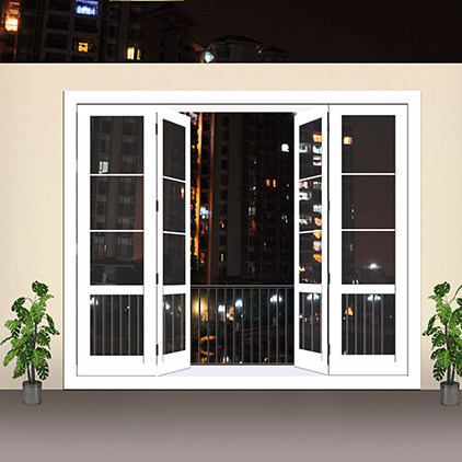 落地窗客厅房间白色窗户夜晚高清led大屏幕舞台背景虚拟静态图片