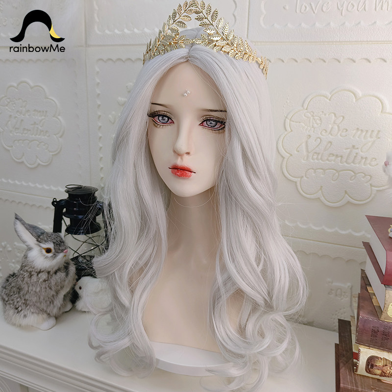 卡丽熙御姐多色中分人鱼姬亚文化rainbowme懒人lolita假发