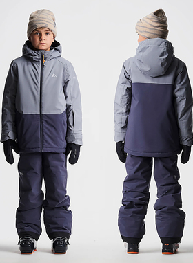 北美ORAGE 男童青少年滑雪套装 儿童上衣服裤夹棉单双板 外贸原单