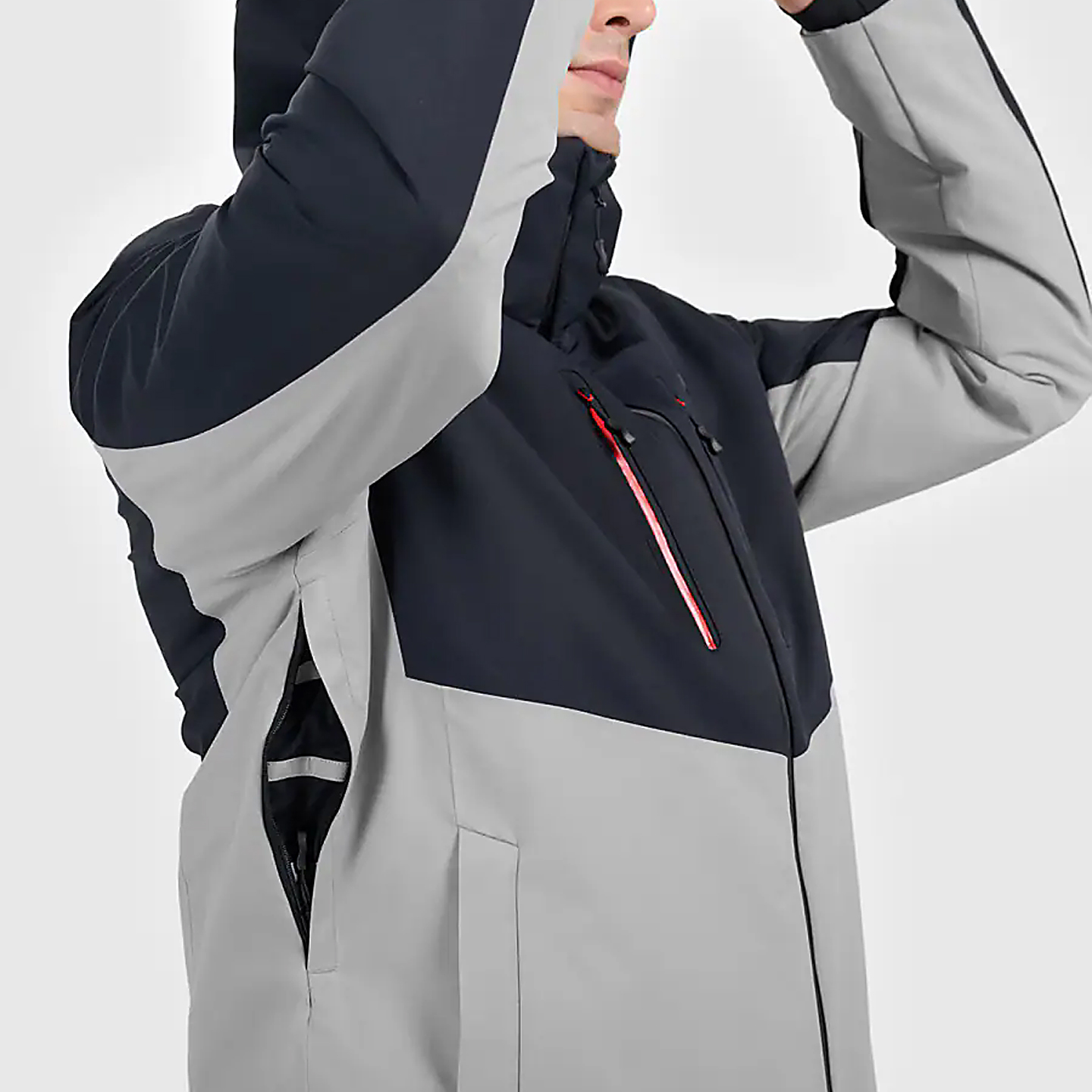 波兰4F 高端男款滑雪服 户外防风保暖夹棉厚装单双板衣 外贸原单