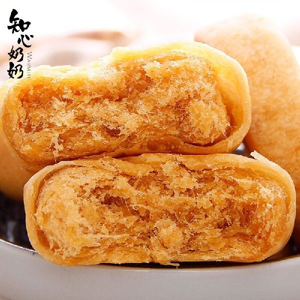 知心奶奶木糖醇千丝肉松饼无糖精食品老年人孕妇吃的零食早餐面包