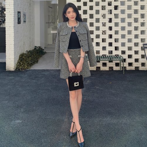 千金miu系穿搭小香风时尚套装