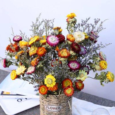 云南干花花束天然真花麦杆菠萝