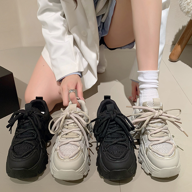 青岛福客来鞋业代工厂特价清仓老爹鞋女2025新款爆款春秋网红超火