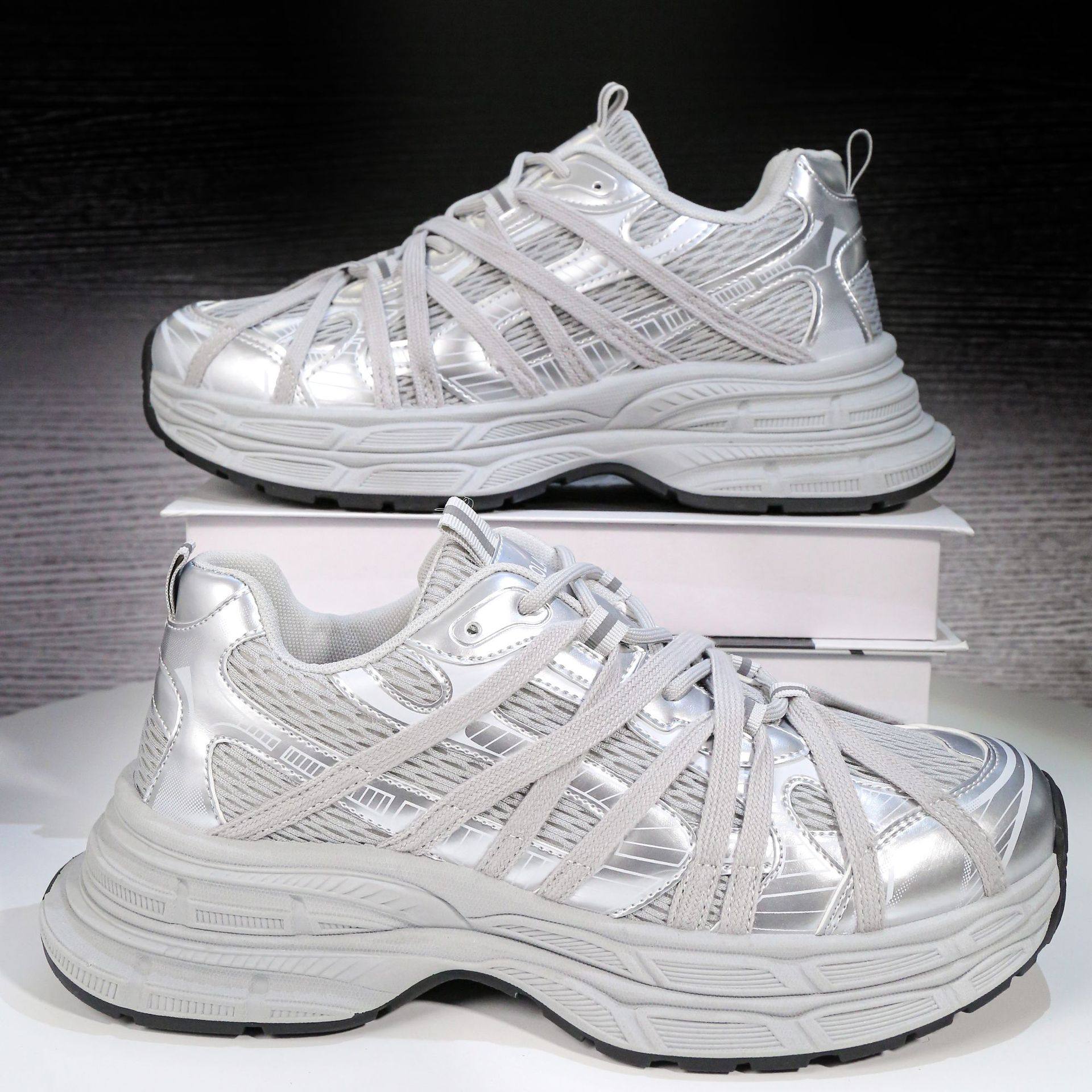 青岛福客来女鞋断码清仓男鞋网面厚底增高休闲鞋潮牌高级感鞋子男,女鞋,老爹鞋,淘宝优惠券,粉丝福利购,淘宝优惠卷