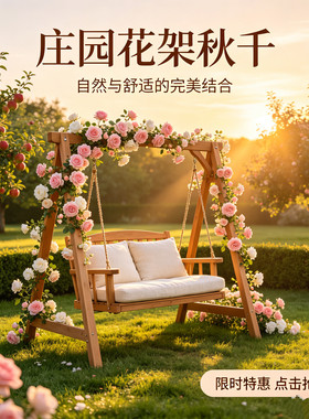 网红打卡森系花架秋千吊椅