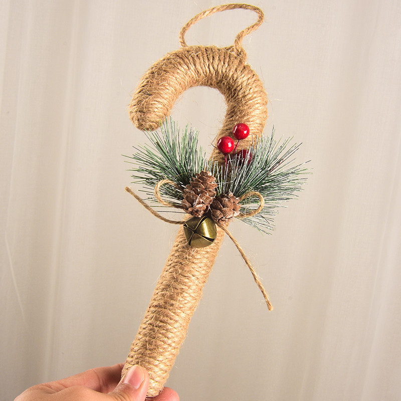 圣诞节装饰挂件拐杖麻绳铃铛红果圣诞树装扮吊件配饰小拐杖工艺品,节庆用品/礼品,圣诞装饰品,淘宝优惠券,粉丝福利购,淘宝优惠卷