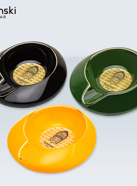 Lubinski鲁宾斯基圆形单人位陶瓷雪茄烟灰缸时尚办公室烟缸