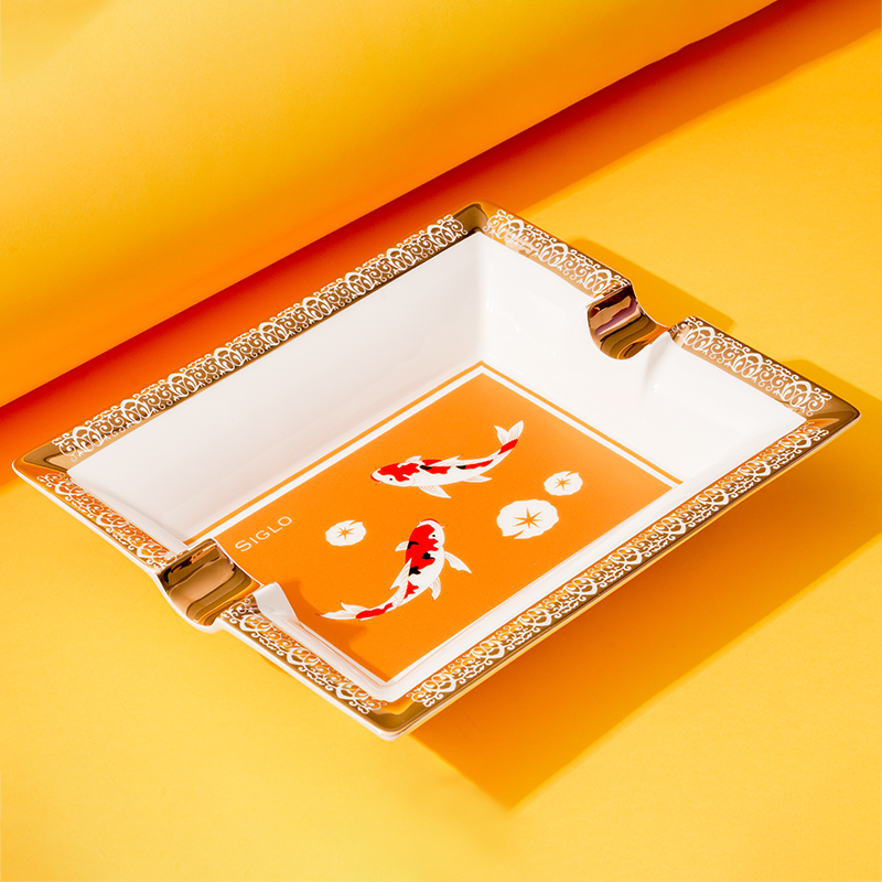 陶瓷烟灰缸siglo进口烟灰缸锦鲤