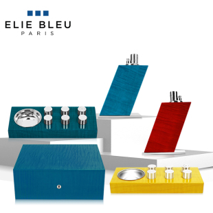 雪茄盒 打火机75支装 法国Elie Bleu水果色钢琴烤漆雪茄烟灰缸台式