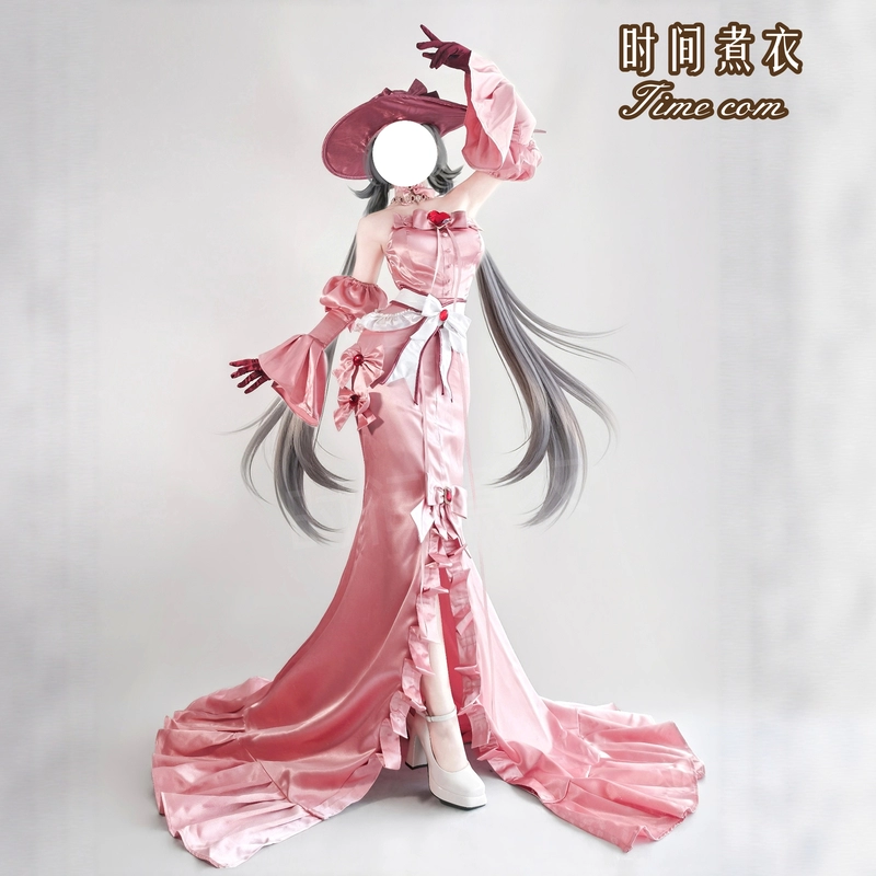 现货时间煮衣洛天依红宝石VSINGER虚拟歌姫长款晚礼服角色cos服