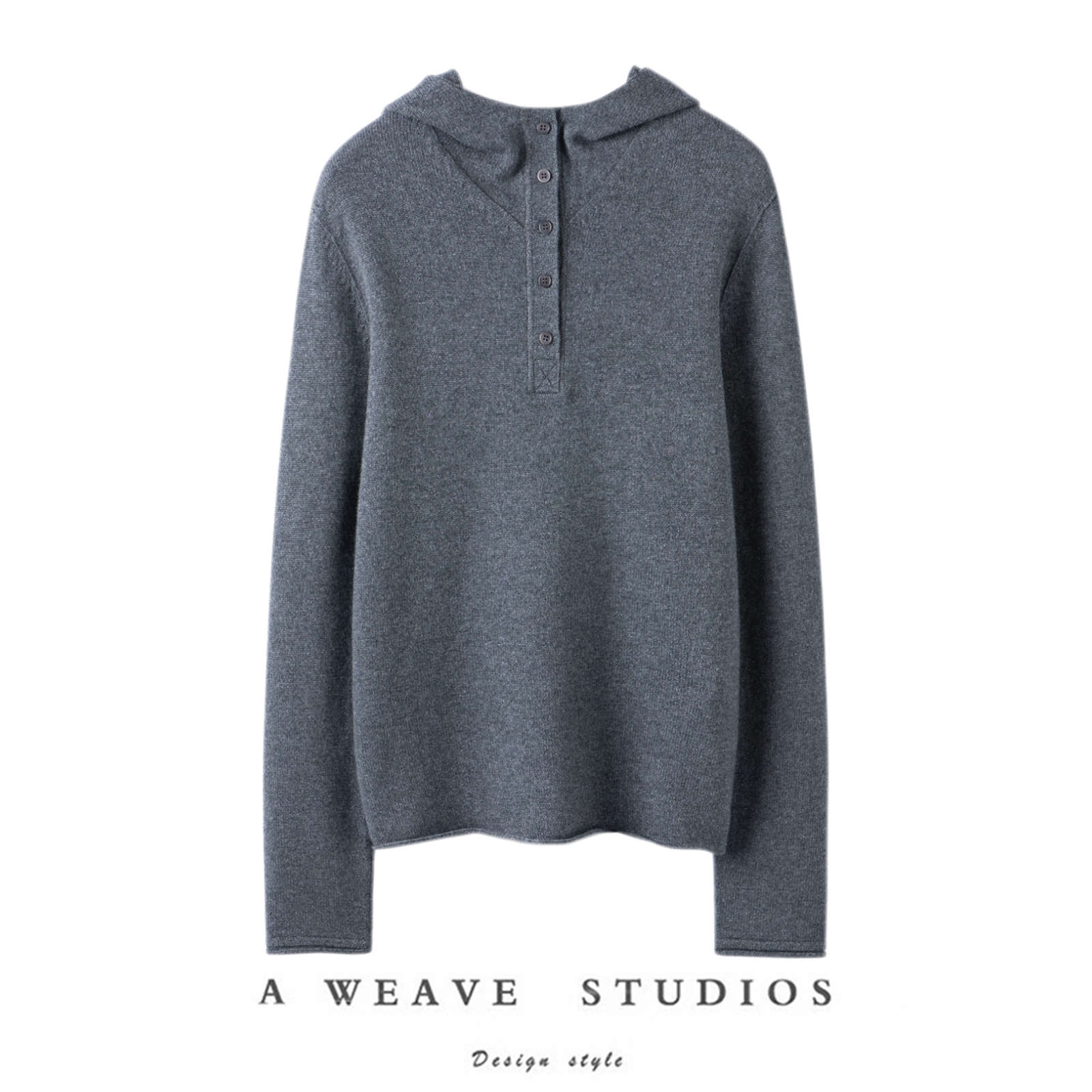 萨琪尼连帽加厚针织开衫外套