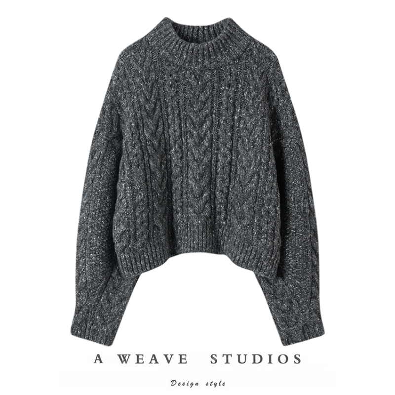 2023冬新款宽松慵懒风加厚羊绒衫