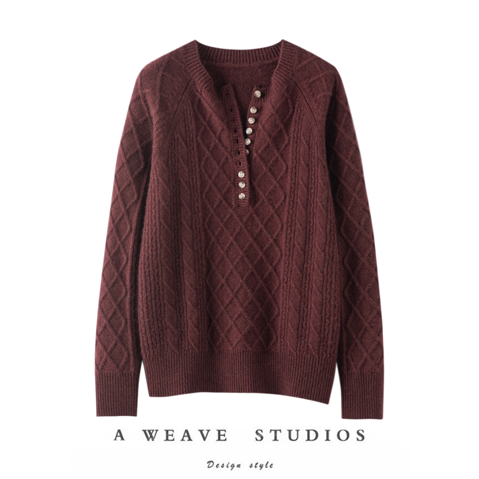 毫不费力的出彩~100%羊绒厚款7颗扣秋冬套头女圆领保暖内搭针织衫,女装/女士精品,羊绒衫,淘宝优惠券,粉丝福利购,淘宝优惠卷