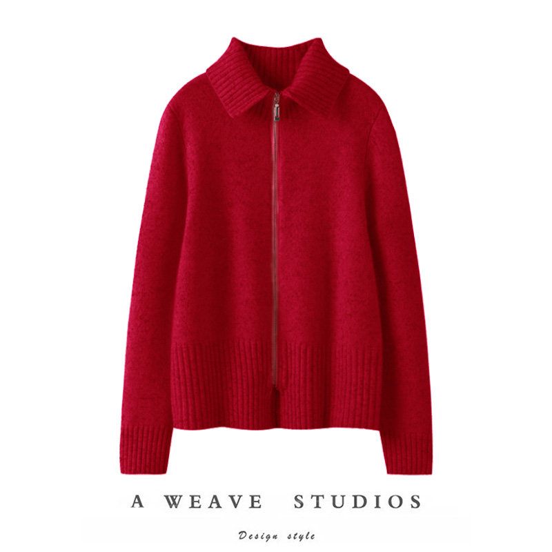 领显瘦宽松点子纱针织衫