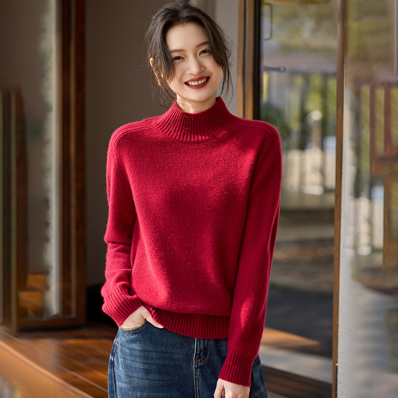 穿了还想穿~100纯山羊绒针织衫女套头半高领马鞍肩羊绒毛衣,女装/女士精品,羊绒衫,淘宝优惠券,粉丝福利购,淘宝优惠卷